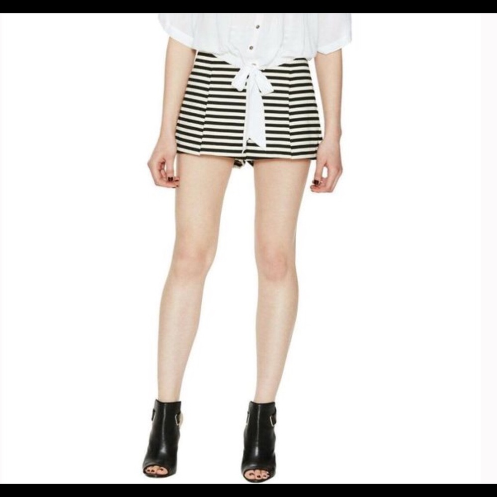 FREE PEOPLE Stripe Ponte Shorts - Picture 3 of 11